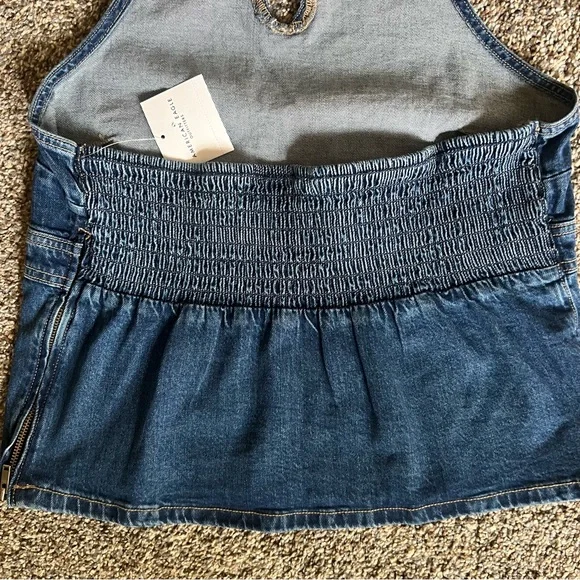 NWT American Eagle Denim Halter Top - Picture 4 of 5